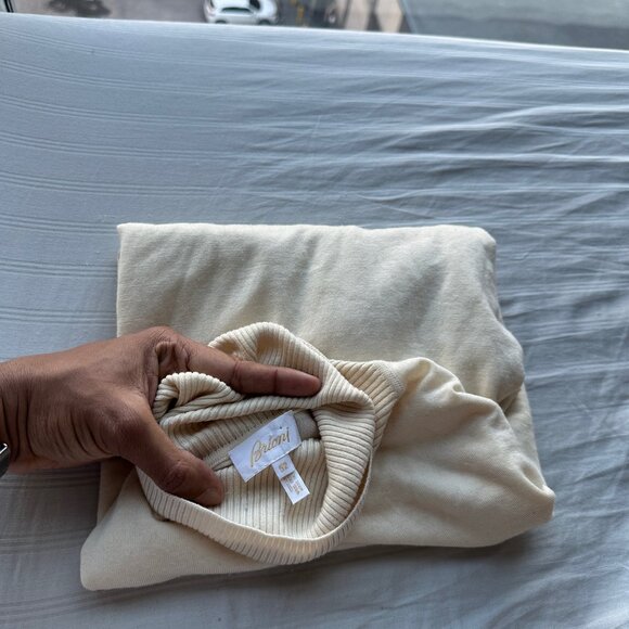 Brioni Cream Coloured Turtleneck Sweater - Picture 3 of 4